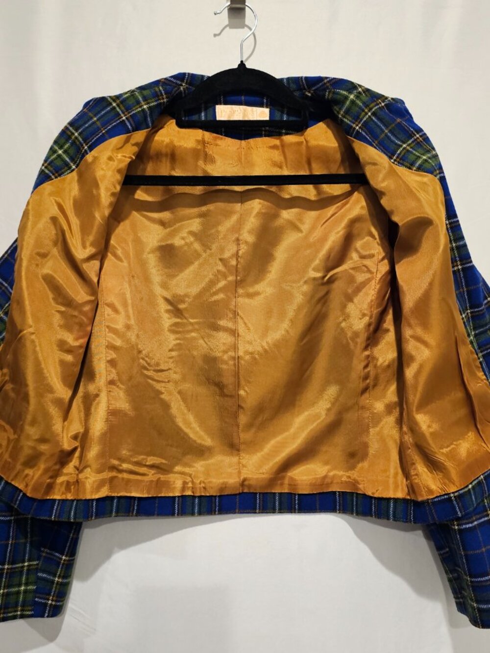 Vintage Pendleton Women's Wool Skirt Suit Size 12 Blue Green Tartan Plaid - Picture 6 of 14